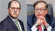 Fiscal general, Francisco Barbosa, y el presidente Gustavo Petro.