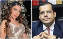 Daneidy Barrrera, conocida como Epa Colombia, y el abogado Santiago Trespalacios.