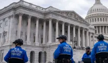 Policía resguarda del Capitolio de EE. UU.