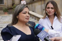 Lina María Garrido representante
Rueda de prensa de  partidos de oposición sobre los  debates de moción de censura contra ministros del Gobierno de Gustavo Petro 