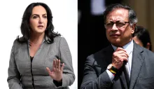 La senadora Cabal y el presidente Gustavo Petro.