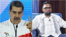 Nicolás Maduro, dictador de Venezuela y Mohamed Irfaan Ali, presidente de Guyana.