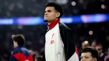 Luis Díaz en el partido de Liverpool, contra PSG, este martes 5 de marzo por Champions League.