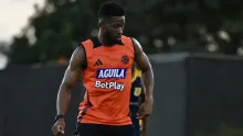 Jefferson Lerma en los entrenamientos con Colombia en Brasilia