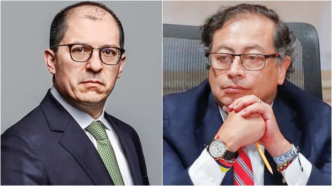 Fiscal general, Francisco Barbosa, y el presidente Gustavo Petro.