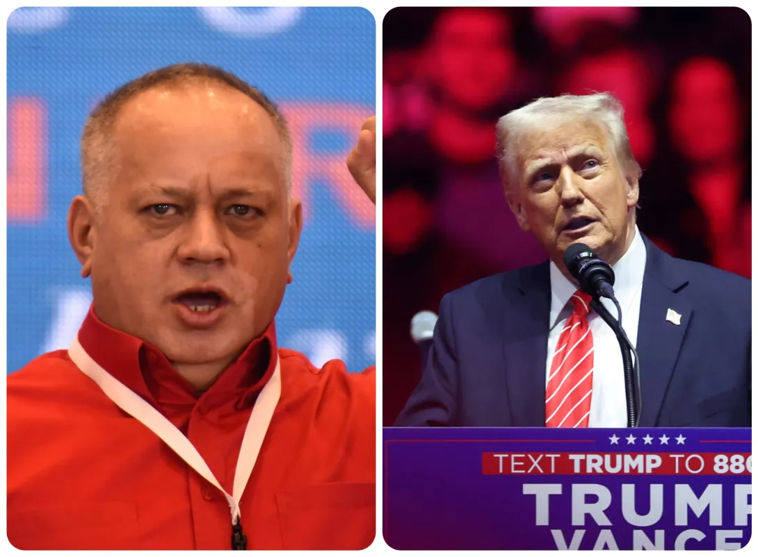 Diosdado Cabello y Donald Trump.