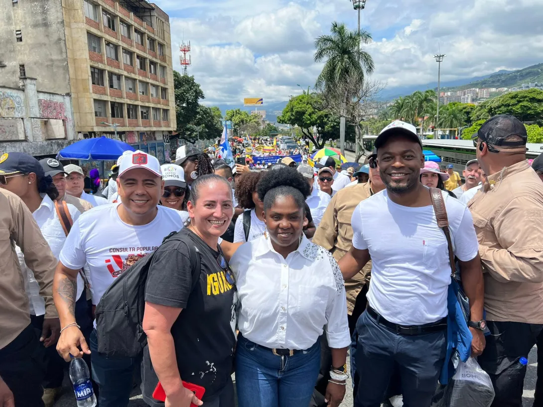 La vicepresidenta Francia Márquez se movilizó en Cali.