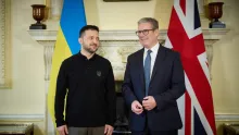 Zelenski se reunió con el primer ministro británico, Keir Starmer, y el secretario general de la Otán, Mark Rutte.