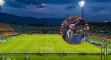 Aparece nuevo video de riña en el estadio Atanasio Girardot por enfrentamiento entre hinchas de Junior y Nacional: se lanzaron de una tribuna