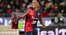 Yerry Mina celebró el empate de Cagliari a Juventus con los hinchas del rival haciendo un cuadrado, dijo que no le gustó cómo trataron a su amigo.