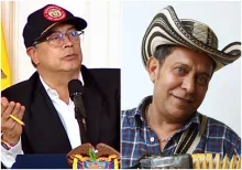 Gustavo Petro y Egidio Cuadrado.