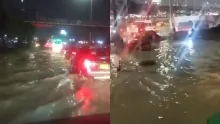 Los bomberos debieron evacuar personas debido a las inundaciones. Padres de familia no pudieron atravesar las calles para recoger a sus hijos en los colegios.