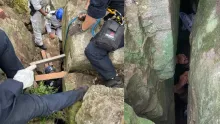 Por siete horas la mujer permaneció entre las rocas. Esta es la inusual historia.