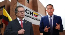 Presidente Gustavo Petro y Ricardo Roa 
CNE