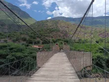 El puente Lengerke en Jordán, Santander.