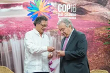 Gustavo Petro y Antonio Guterres en la COP16