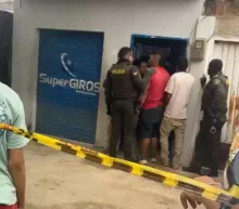 Sitio del crimen de una empleada de SuperGiros en Cesar.