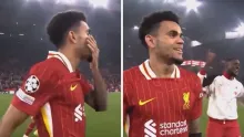 Luis Díaz no contuvo su emoción tras la noche mágica en Anfield Road