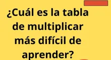 ¿Cuál es la tabla de multiplicar más difícil de aprender? Así responde  estudio y la inteligencia artificial. |  ¿Cómo aprenderse las tablas de multiplicar