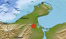 El sismo se registró sobre las 8:42 p. m.