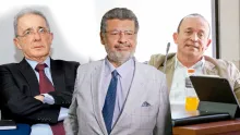 Álvaro Uribe Vélez, Jaime Granados y Santiago Uribe Vélez.