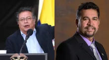 Presidente Gustavo Petro y el embajador de Colombia en Nicaragua, León Fredy Muñoz.