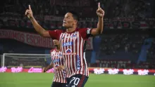 Bacca celebrando su gol ante América.