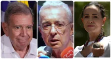 Edmundo González, Álvaro Uribe, María Corina Machado.