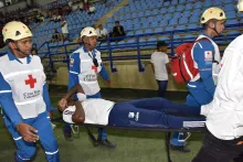 Iván Arboleda, herido antes del Millonarios vs Unión Magdalena.