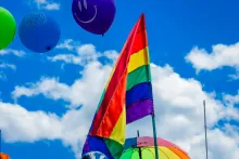 Medellin, Antioquia - Colombia. July 7, 2023. The streets of the city were filled with joy and color with the LGBTI pride march.