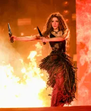 RIO DE JANEIRO, BRAZIL - FEBRUARY 11: Shakira performs onstage during Shakira: Las Mujeres Ya No Lloran World Tour Kick Off - Rio de Janeiro at Estadio Olímpico Nilton Santos on February 11, 2025 in Rio de Janeiro, Brazil. (Photo by Kevin Mazur/Kevin Mazur/Getty Images for Live Nation)