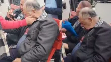 El hombre llevaba varias horas esperando por los medicamentos en un dispensario.