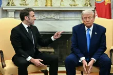 Emmanuel Macron y Donald Trump en la Casa Blanca.