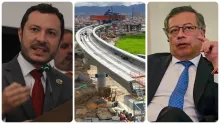 El concejal de Bogotá, Juan Baena, y el presidente Gustavo Petro.