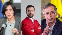 El alcalde Carlos Fernando Galán, la exministra de Ambiente Susana Muhamad, y el presidente Gustavo Petro.