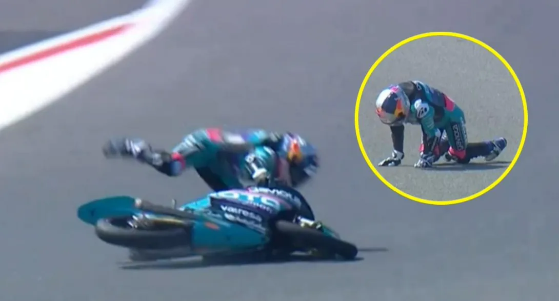 VIDEO de David Alonso accidente en Moto3 del GP Indonesia: parte médico y si correrá el domingo en el circuito de Malasia.