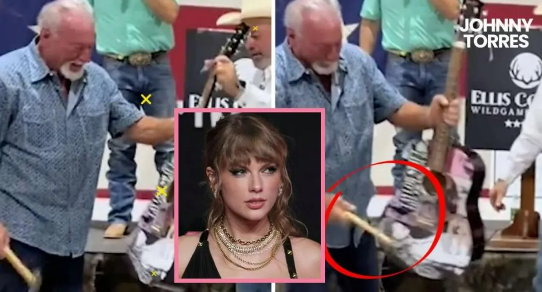 Hombre destruyó guitarra firmada por Taylor Swift luego de pagar 4 mil dólares en una subasta. El hecho quedó en video y es viral.