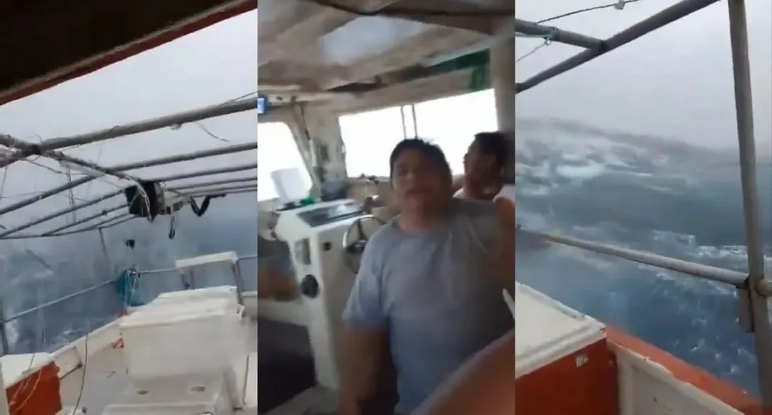 Pescadores en México enfrentaron el huracán Milton y grabaron su poder: video es viral | Cómo avanza el huracán Milton y qué fuerza tiene