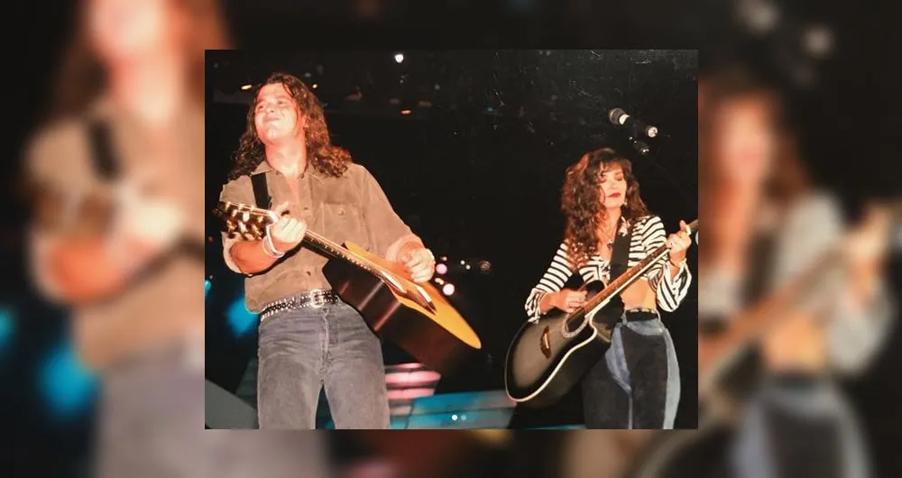 Carlos Vives y Amparo Sandino en 1993 con los 'Clásicos de la provincia'