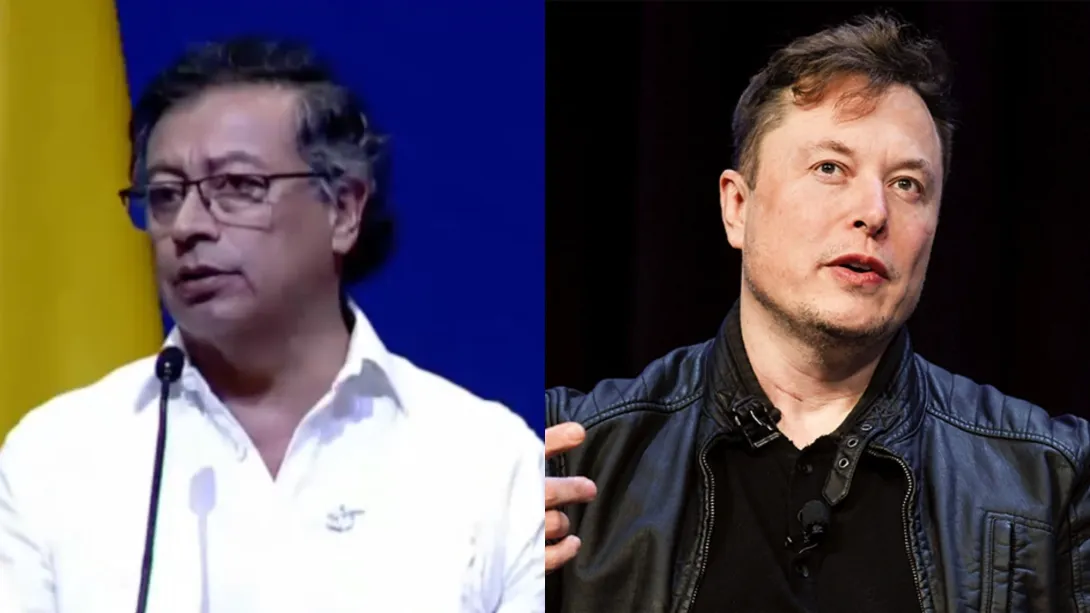 Gustavo Petro y Elon Musk.