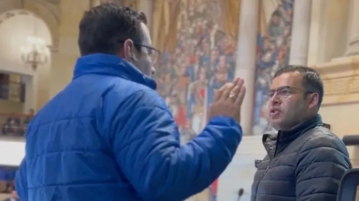 Oscar Villamizar, representante a la Cámara, y Jaime Raúl Salamanca, presidente de la Cámara.