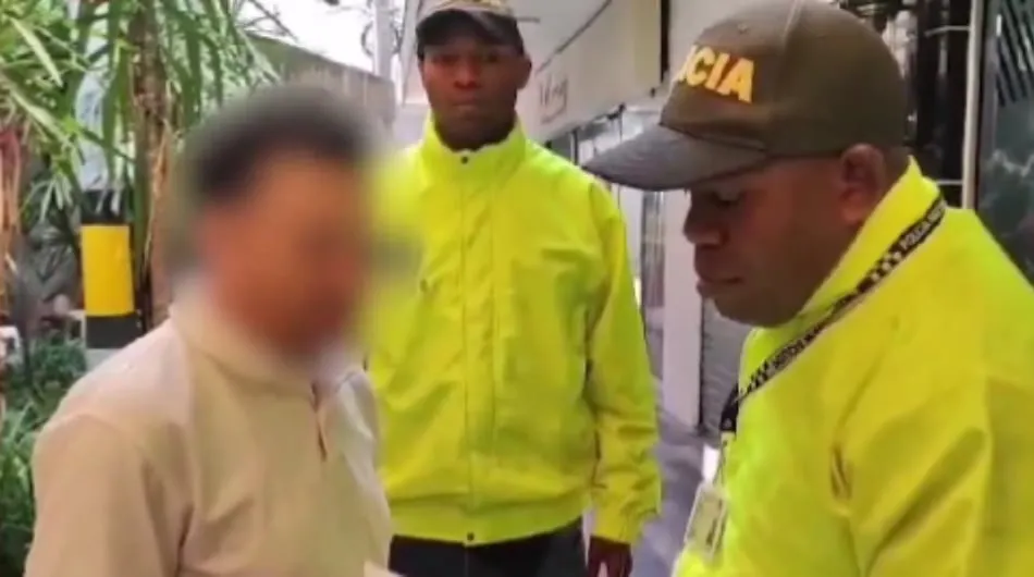 Momento de la captura del tío del futbolista Juan Fernando Quintero.