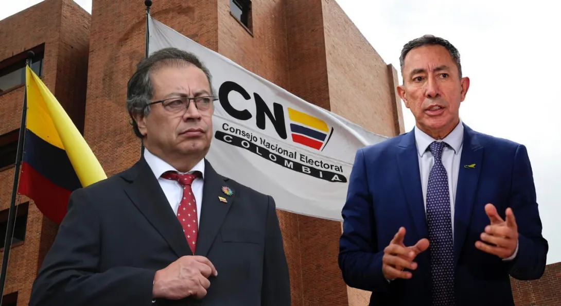 Presidente Gustavo Petro y Ricardo Roa 
CNE