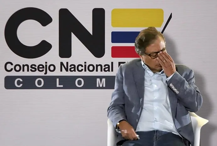 El Consejo Nacional Electoral y el presidente, Gustavo Petro