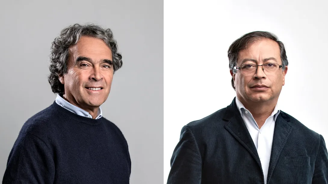 El excandidato Sergio Fajardo y el presidente Gustavo Petro.