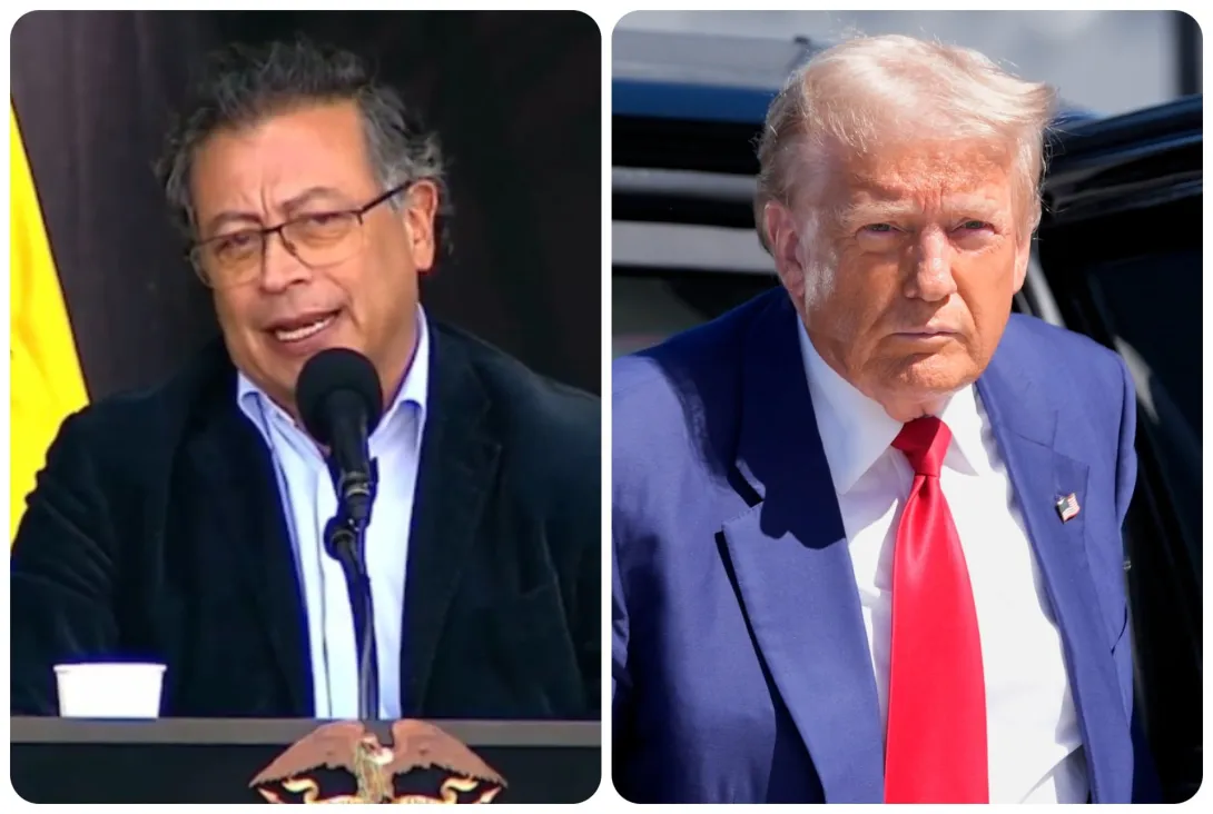 El presidente de Colombia, Gustavo Petro, y Donald Trump.