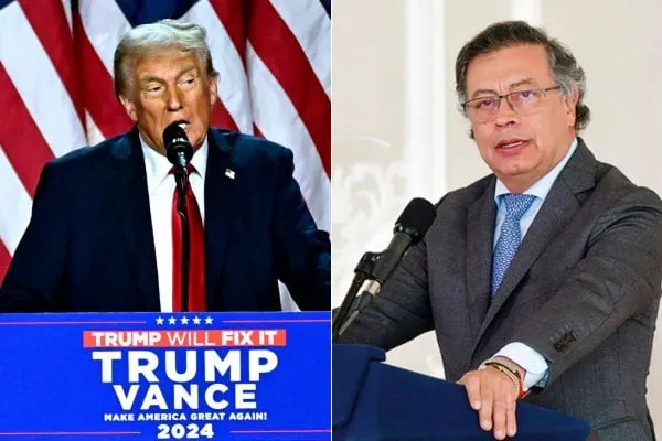 Donald Trump y Gustavo Petro.