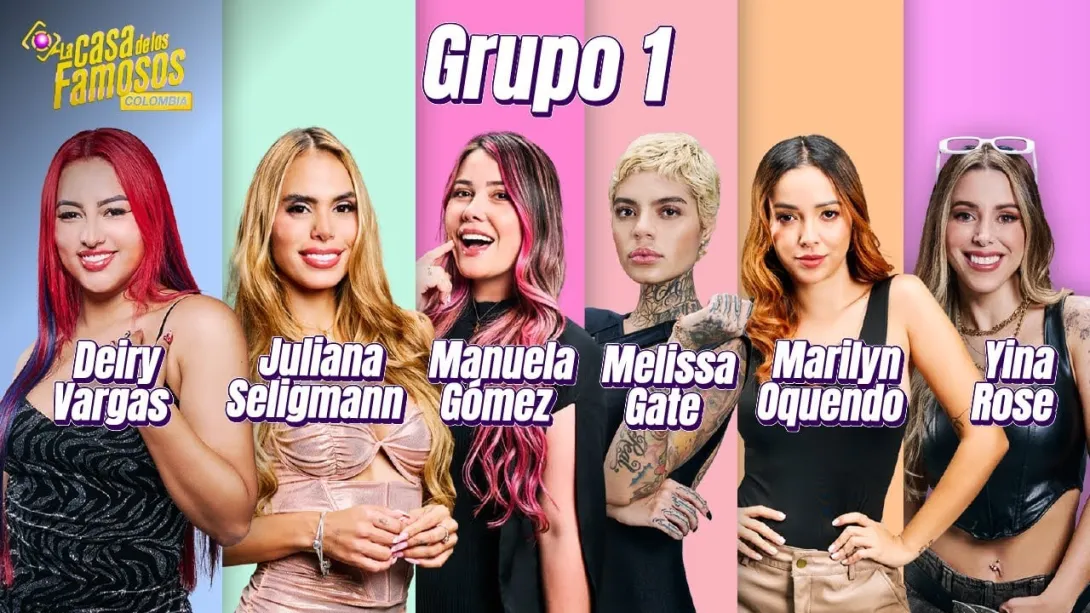 Deiry Vargas, Juliana Seligmann, Manuela Gómez, Melissa Gate Marylin Oquendo y Yina Rose.