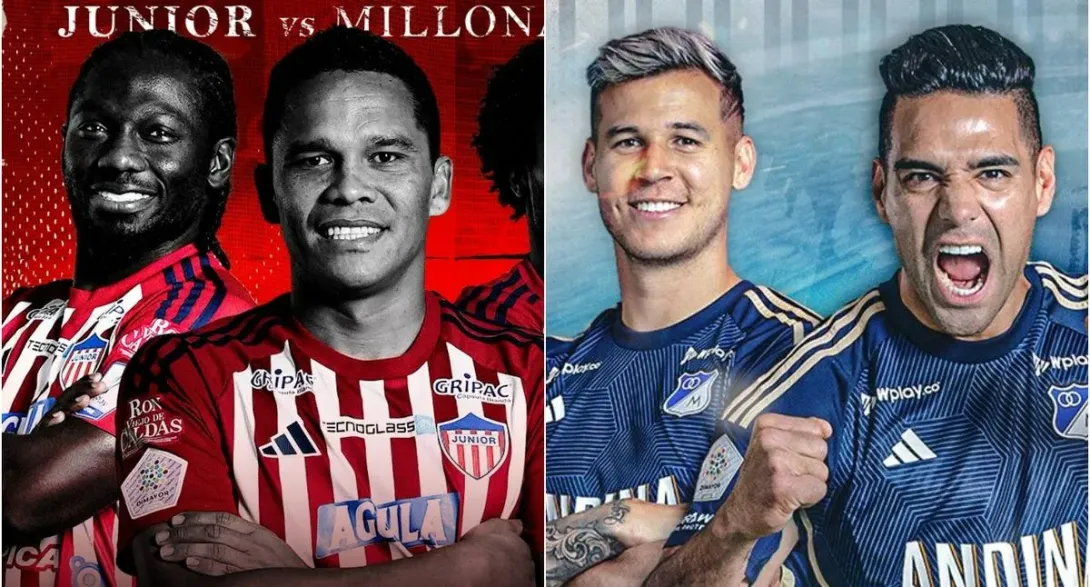 Junior vs. Millonarios EN VIVO hoy por Liga BetPlay: transmisión gratis por Internet del juego que va por Win Sports y cuánto van