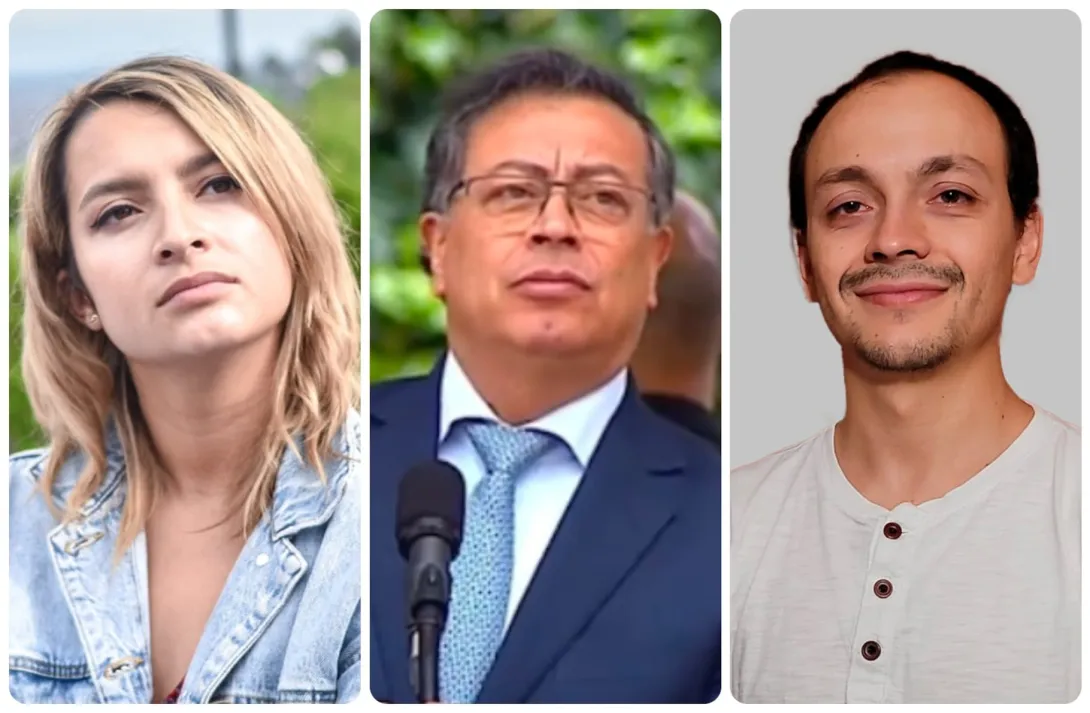 El presidente Gustavo Petro y sus hijos Andrea y Andrés, quienes hablaron con SEMANA.